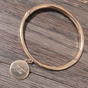 Kate Spade Gold-Tone Women's Round Charm Bangle Bracelet Partners In Crime